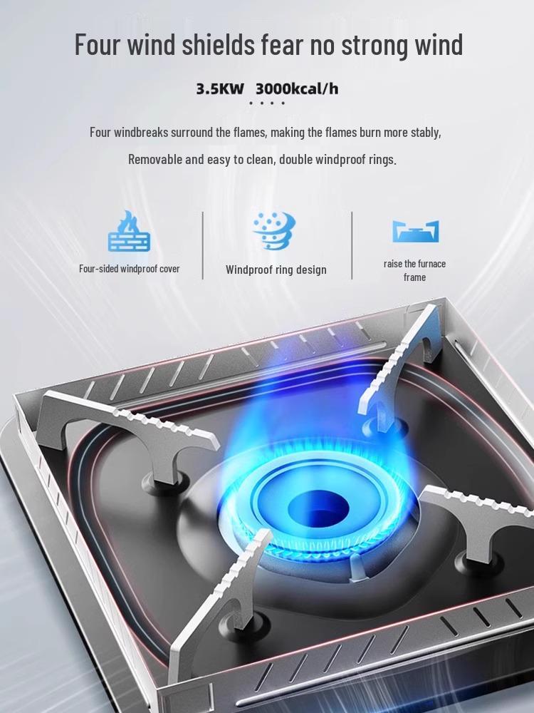 Portable Outdoor Gas Camping Stove with Magnetic Card Canister