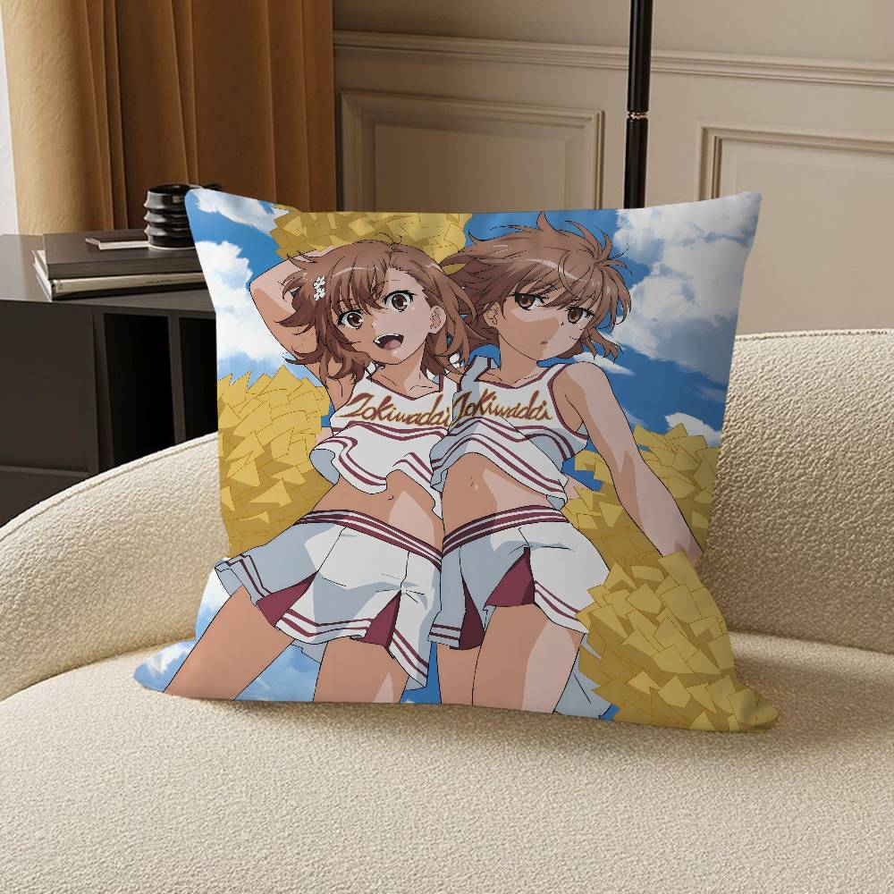 Anime A Certain-Magical-Index Kissen Anime Kissen Sofa Bett Kopfkissenbezug Kissenbezug 45x45 Cm Mode