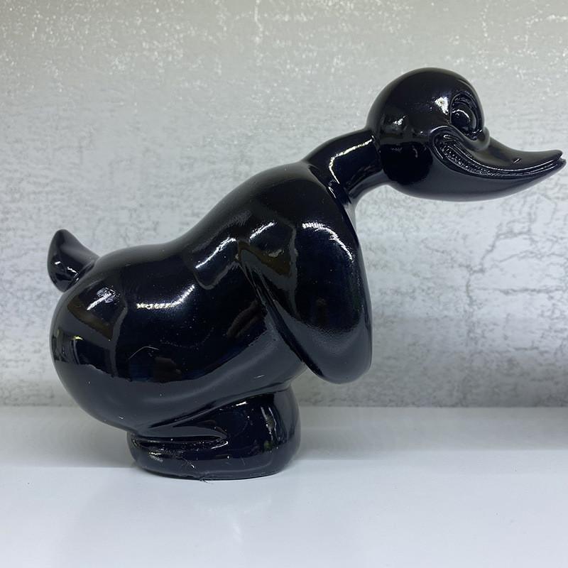 

Unique Resin Savage Duck Car Ornament Angry Duck Head In Silver For Car Interior Decor чорний