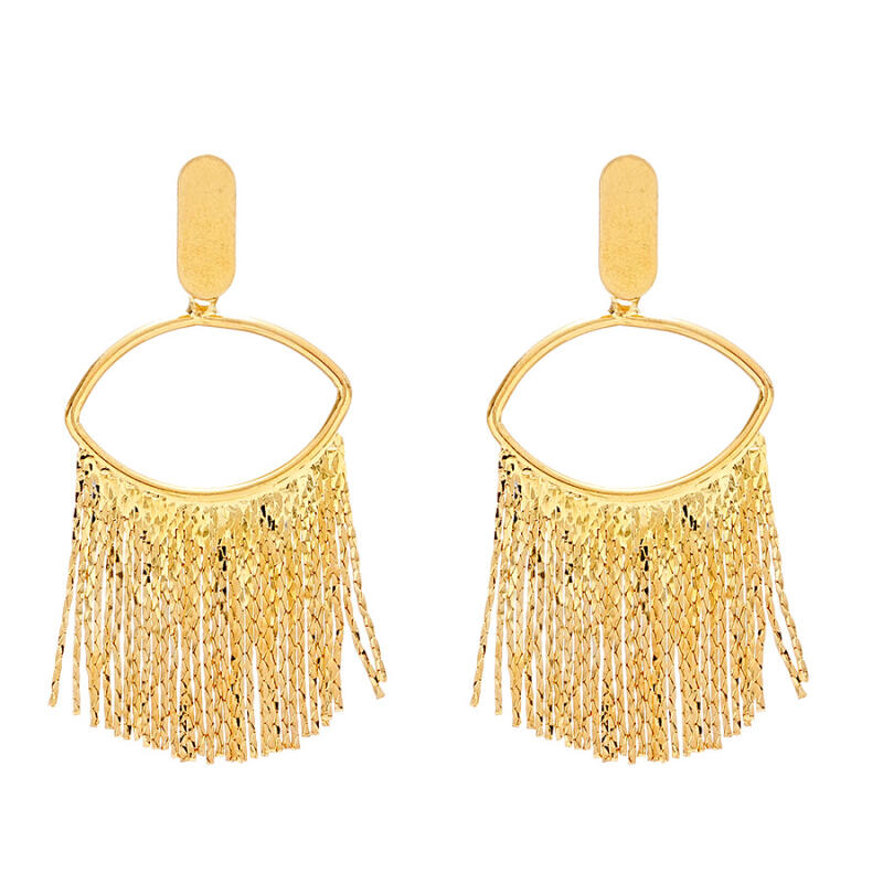 Personalized Geometric Chain Tassel Dangle Earrings for Women Ladies Europea and America Fashionable Drop Earrings Jewelry Gifts