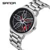 Sanda Meilleure Vente 1088 Montre pour Adolescent: Personnalisé, Cadran Rotatif 3D, Tendance, Quartz Étanche.