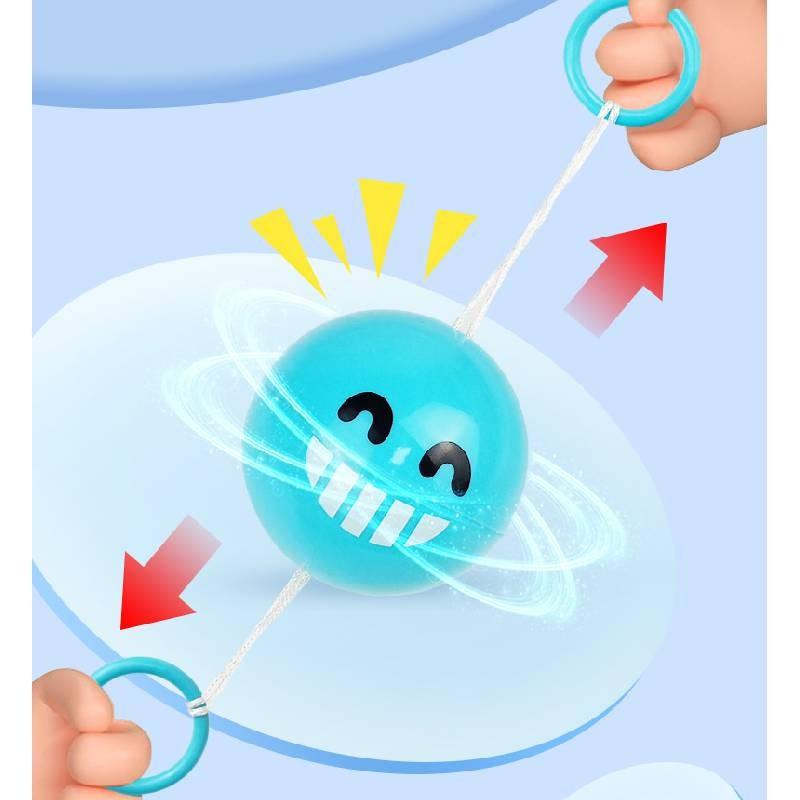 New Cute Whistle Ball Colorful Light Up Spinning Toy For Kids Eye Coordination Fun