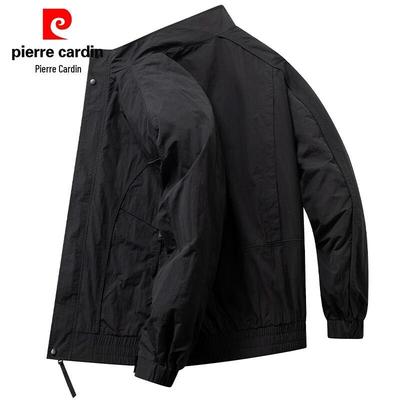 Pierre Cardin Herren Freizeit-Windbreaker Jacke mit Stehkragen