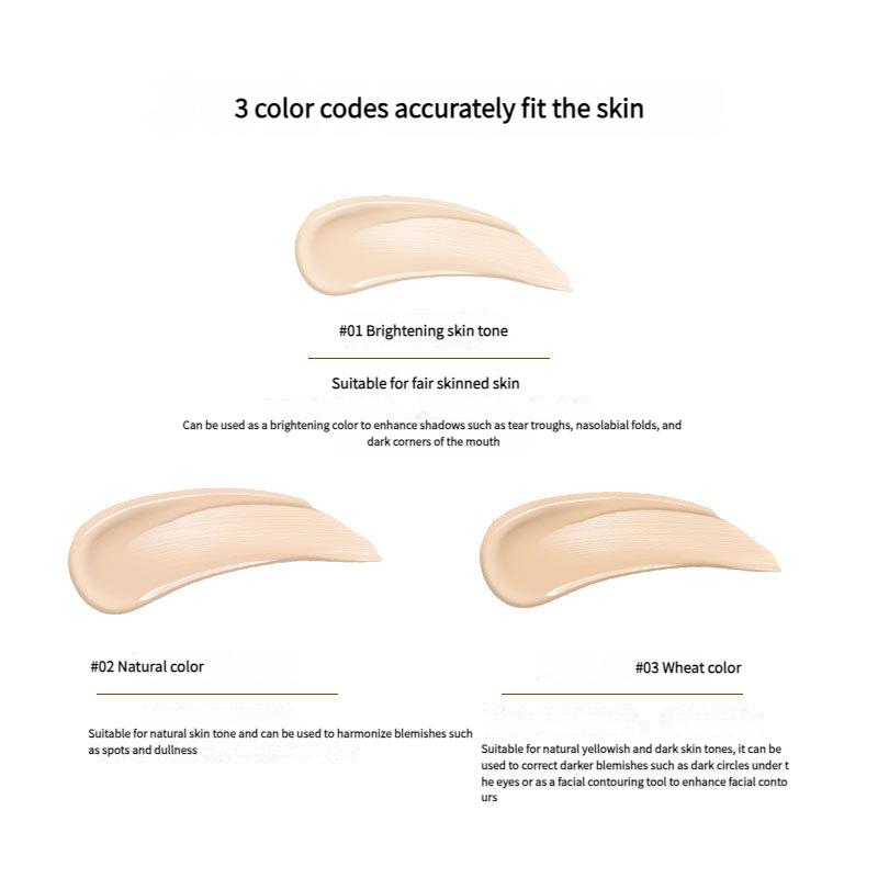 Concealer-Stick für Gesicht und Lippen, Lang anhaltende Deckkraft für Flecken, Aknenarben, Hauttonkorrektur, 3 universelle Farbtöne