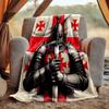 Kreuzritter Ritter Flanell Decke Weich Warm Ganzjahres Überwurf, Design für Camping, Autoreise, Wandern Sofa, Bett, Büro Perfektes Geschenk für Partys