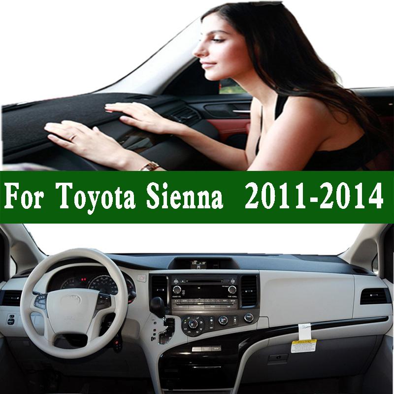 For Toyota Sienna XLE ASL30 SE L35 L3 2011-2014 Dashmat Dashboard Cover Sunscreen ulation Protective Pad Anti-Dirt Dash Mat