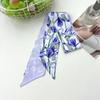 2025 Korean Fashion Flowers Pattern Women Twill Decorative Ribbon Small Scarf Binding Bag Handle Ribbon Hair Band Small Scarf