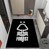 Red Tree Forest Logo Themed Anti-Slip Rugs - Polyester Home Decor, Suitable for Bedrooms, Living Rooms, Doorways, Studios, and Decorations