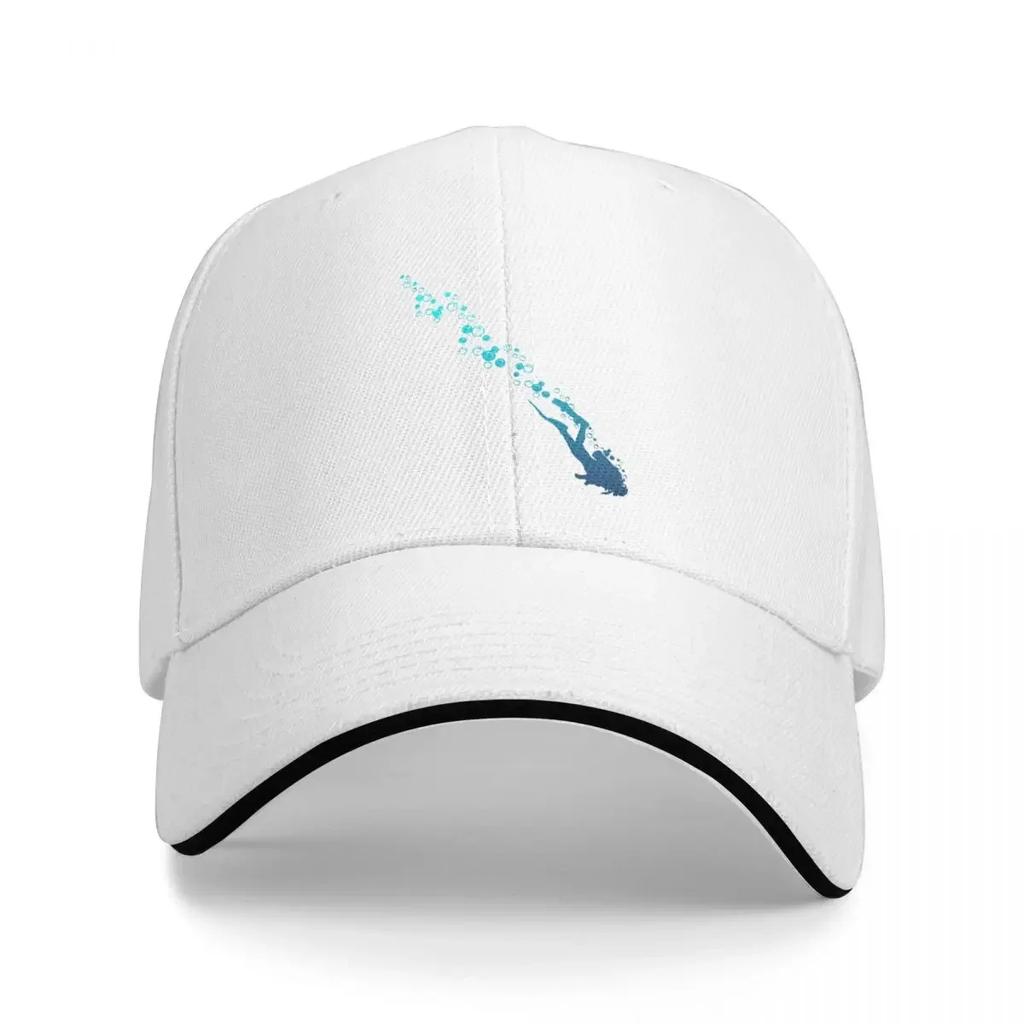 Tauchen Scuba Diving Blaue Taucher Dad Hats Einfarbige Damenmütze Winddichte Baseballkappen Schirmmütze