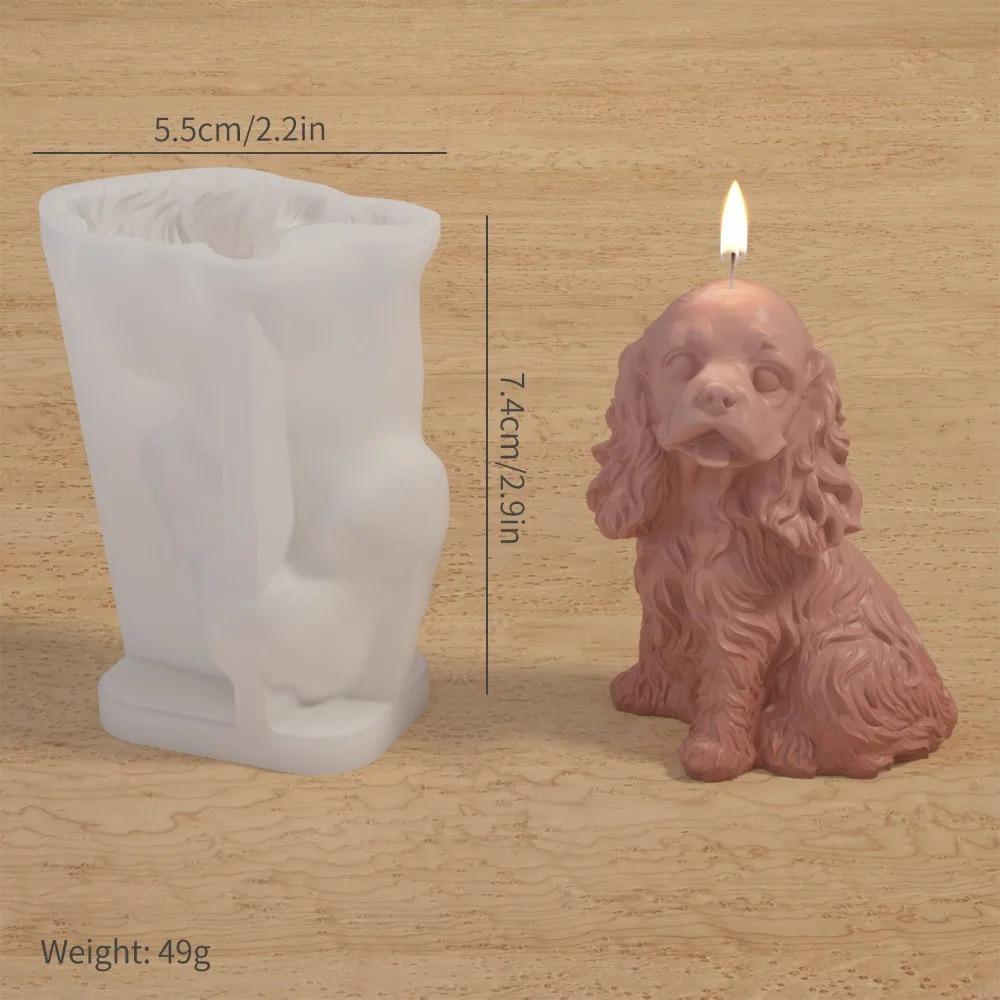 Dog Series Candle Silicone Mold DIY Cute Dog Plaster Resin Mold Animal Soap Making Tools Candle Molds for Candle Making