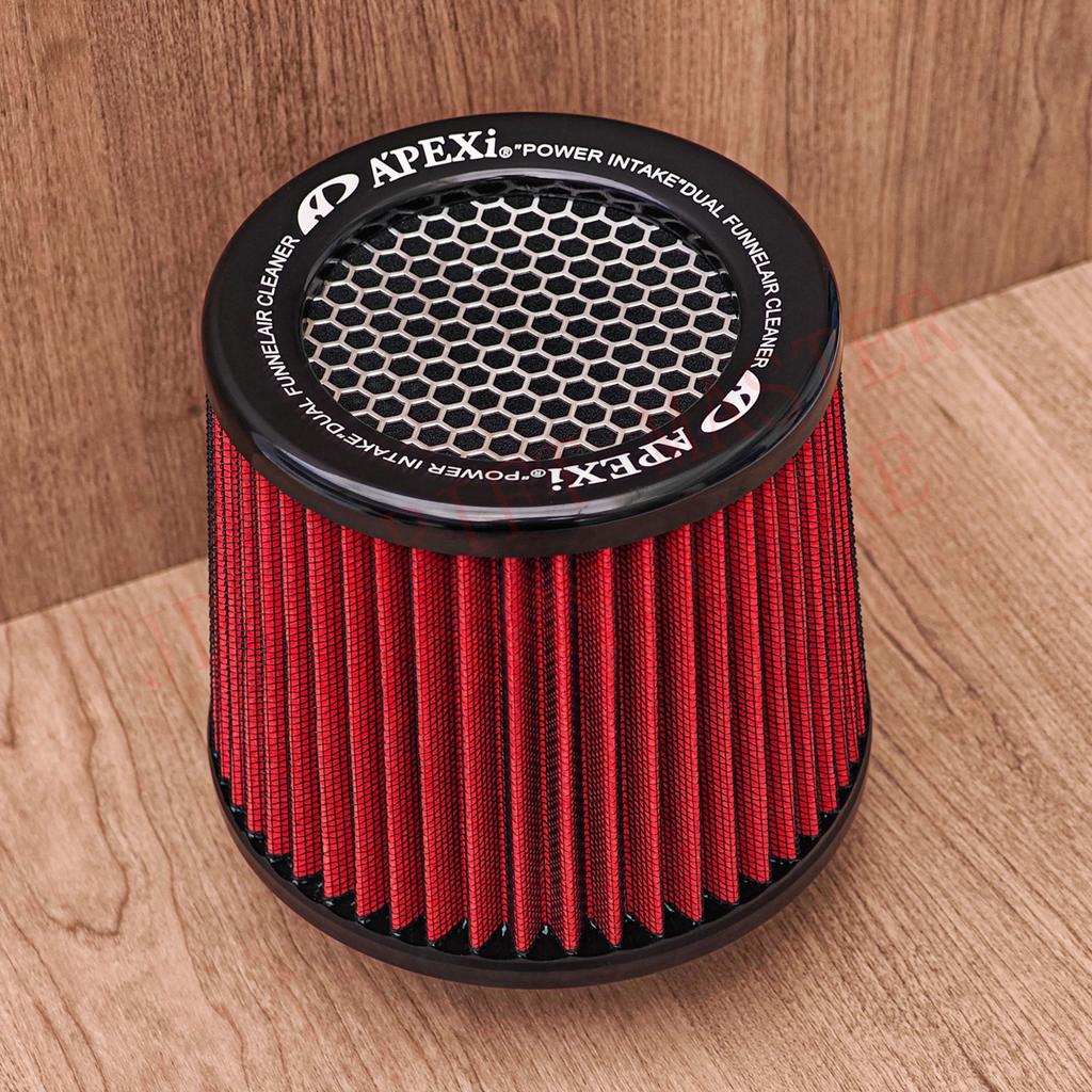 High Flow Apexi Air Filter 3'' 76mm Universal Cold Air Intake Filters Cleaner Car Accessories