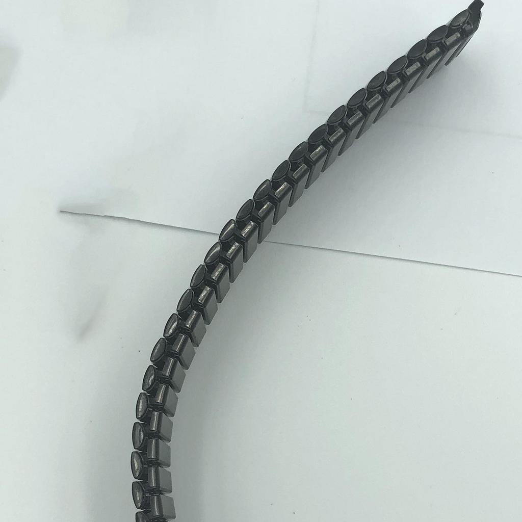 Bracelet de Montre Élastique en Acier Inoxydable 20/22mm, Design Universel Poli et Sablé