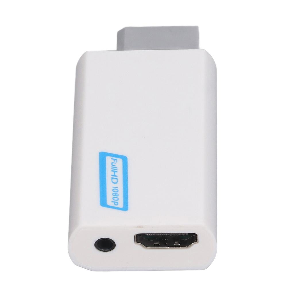 for Wii to HD Converter Support 480P Stable Signal Multimedia Interface Adapter with 3.5mm Port White