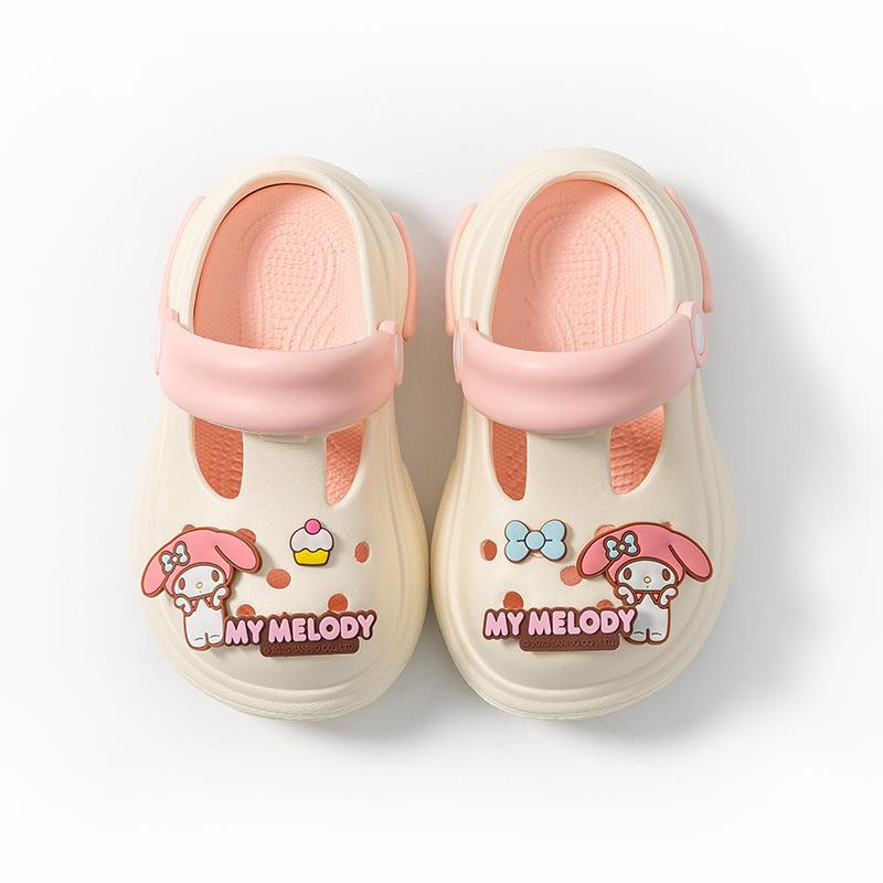 Cartoon Cute Squishy Summer Sandals for Girls - Two-Way Hole Shoes