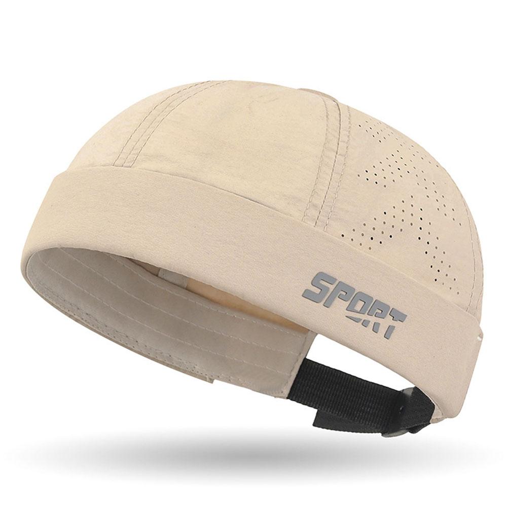 Summer Mesh Beanie Hats Sun Protection Quick-Dry Brimless Hat Women Men Streetwear Hip Hop Hat Adjustable Melon Docker Caps
