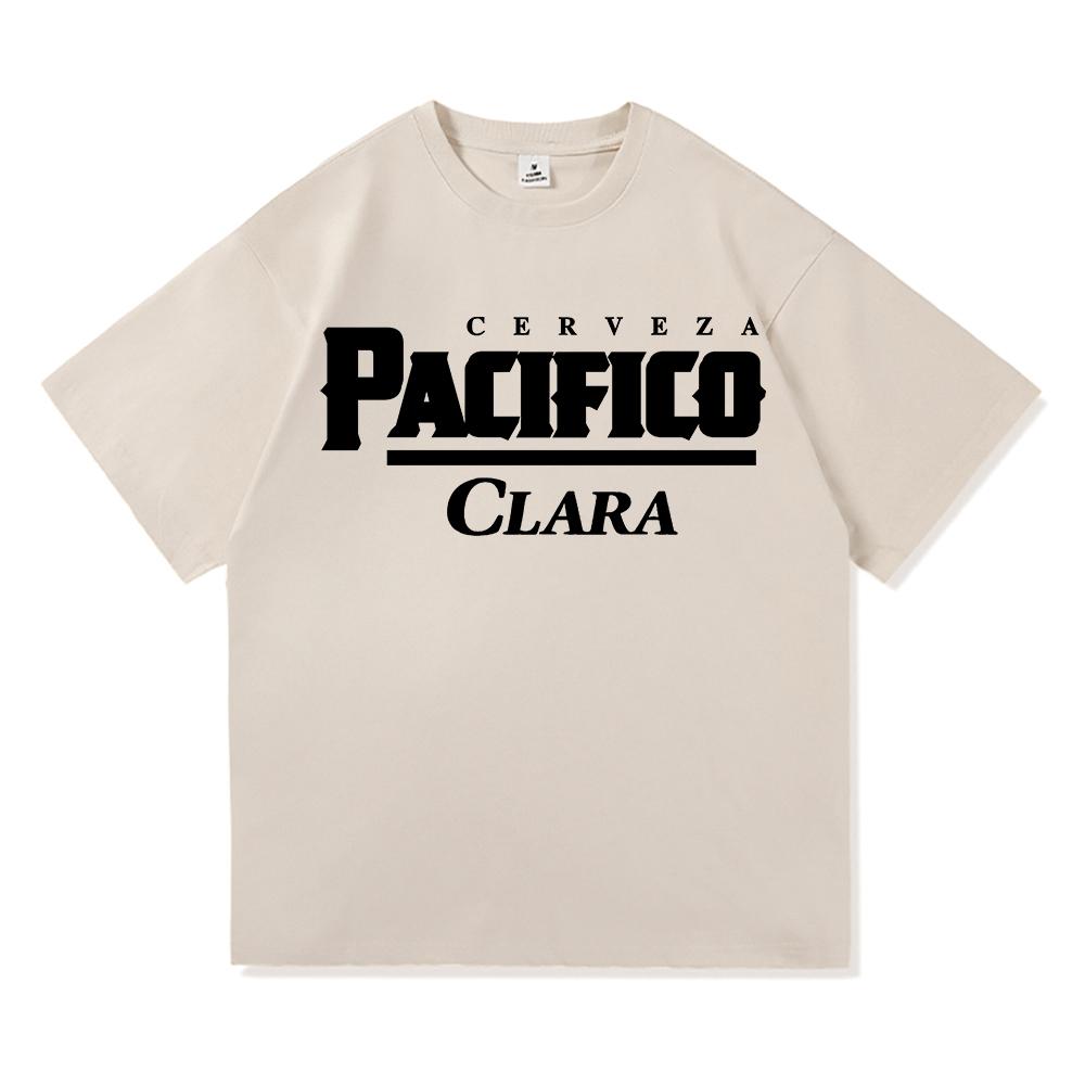 

La Cerveza Del Pacifico Beer T Shirt Men/Women Aesthetic Cerveza Pacífico Clara Tshirt Vintage 80 s 90 s Cotton Tees Shirts Tops L