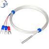 Thermocouple Stainless Steel Probe RTD PT100 Temperature Sensor 0.5/1/2/3/4/5M Waterproof 4mm*30mm Shielded Braide Wire
