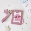 Creative PU Leather Card Holder Star 1 Inch Photos Card Sleeve Shinning Photos Protective Cover