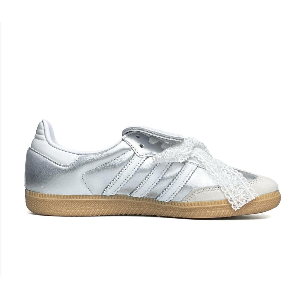 adidas Originals Samba LT Slip Resistant Abrasion Resistant Low Top Skateboard Shoes Women's Silver White IG4279(Team531-)