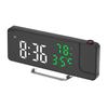 Modern LED Clock with Time Temperature and Humidity Projection for Bedroom Office Dorm Alarm Clock