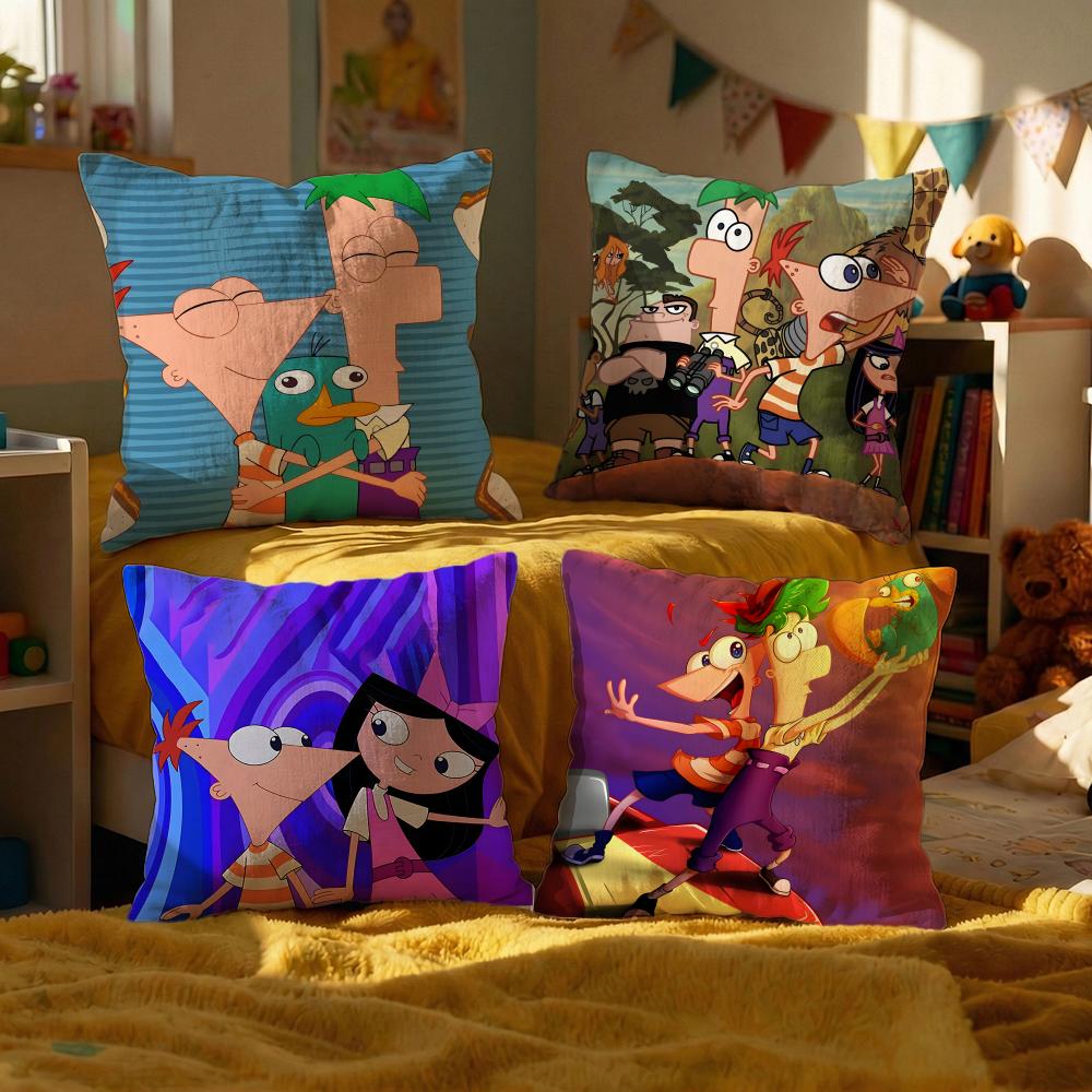 Kreslený Phineas a Ferb Povlak na polštář Dekorativní povlaky na polštáře Potah na pohovku x Polštář Kus x x Povlak na polštář