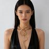 Stylish Retro Snake Necklace Multi Wear Option as Chokers Bracelet or Armband Adjustable Flexible Alloy Materials