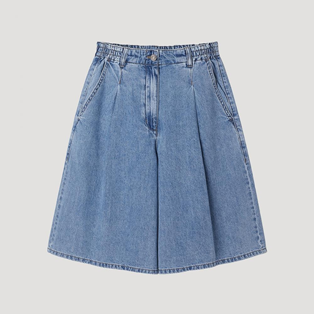 

[Она S пропустила] Джинсовые брюки-бермуды One Tuck SSmSpp22020 Bl Blue/55