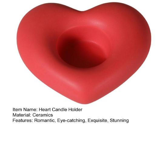 Yousheng Herzförmiger Keramik-Kerzenhalter Kleiner Herz-Kerzenhalter für Hochzeitsparty Jubiläum Valentinstag Tischdekoration