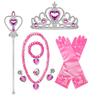 Children'S Accessories Set Love Snowflake Crown Magic Wand Princess Necklace Gloves