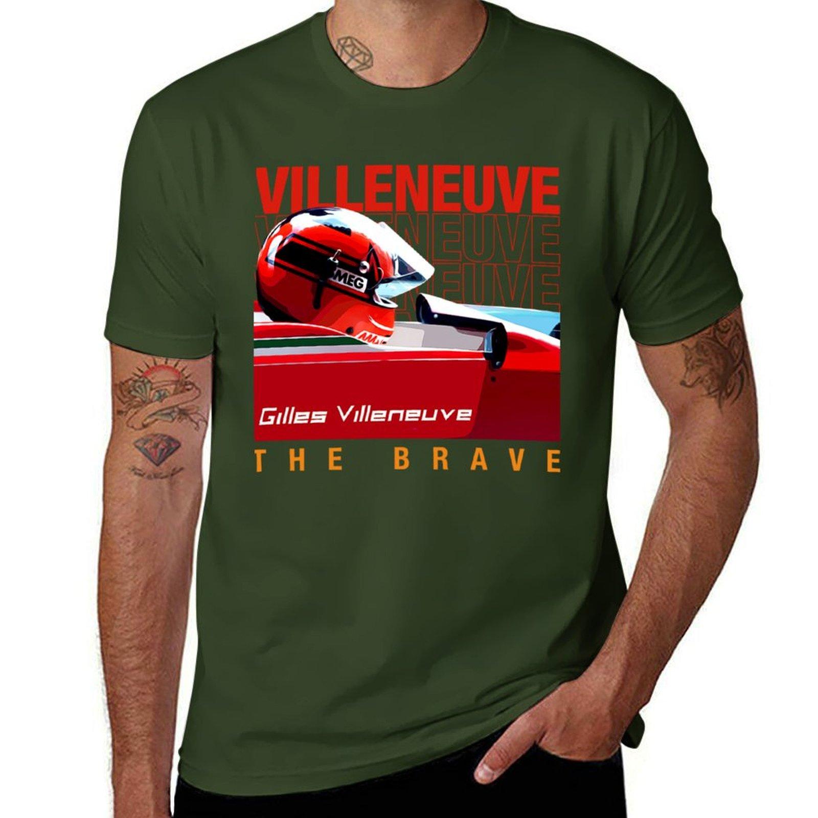 

Gilles Villeneuve helmet F1 legend T-Shirt for a boy new edition oversized t shirts for men XL