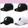Letter R Embroidered Baseball Cap Adjustable Sun Protection Outdoor Hat Sports