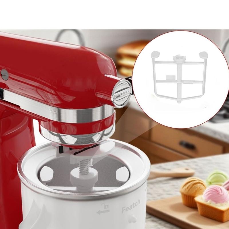 Ice Cream Maker Attachments Ice Cream Mixing Stand Plastic Texture Mixing Holder Suitable for 4.5QT 5QT 6QT Models