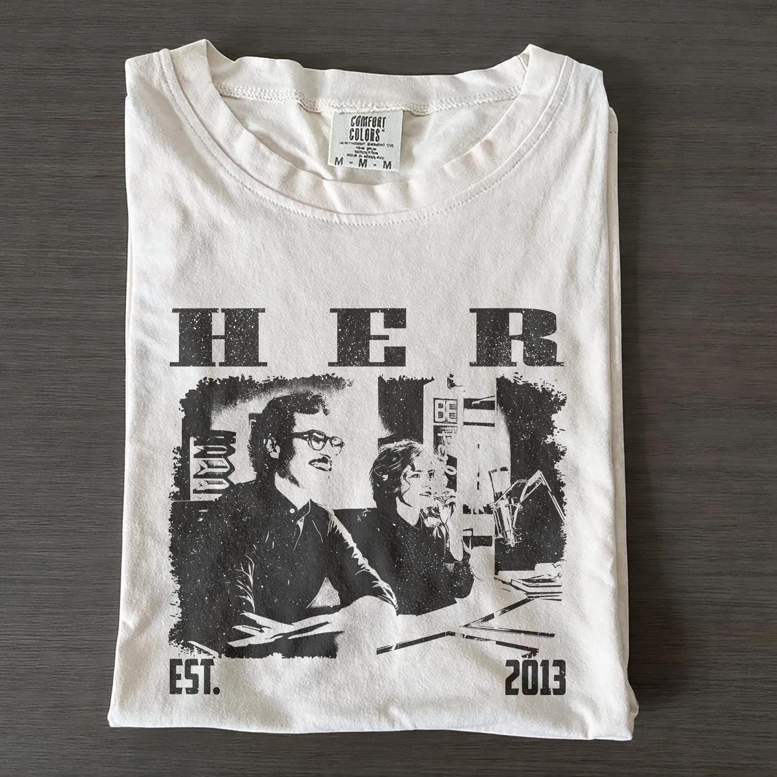 Vintage Her Movie Shirt, Retro Comfort Colors Romance Film 3XL