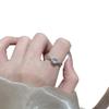 Xiaohongshu Bestseller: Women's Adjustable White Jade and Zirconia Ring - Luxurious, Versatile Design