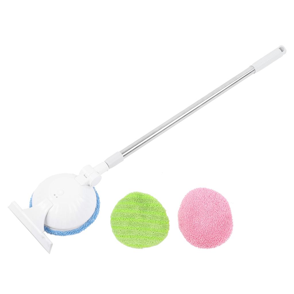 Cordless Telescopic Window Wiping Mop 90 Degrees  Rotation USB Electric Glass Cleaner Floor Cleaning