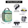 Green Bohemian Mandala Insulated Lunch Bag for Women Children Leakproof Food Boxes Thermal Lunch Box Tote