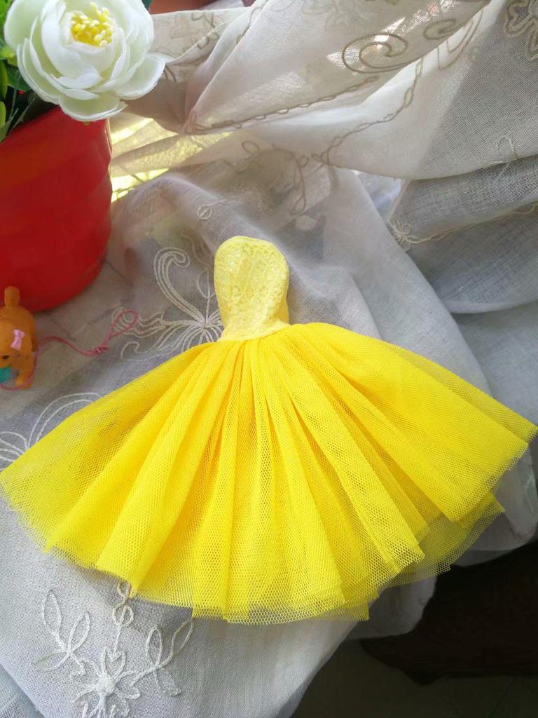 Multicolored Mini Mesh Skirt for 29cm Dolls - Babi Wedding Dress, Short Dress-Up Skirt for Toy Girls