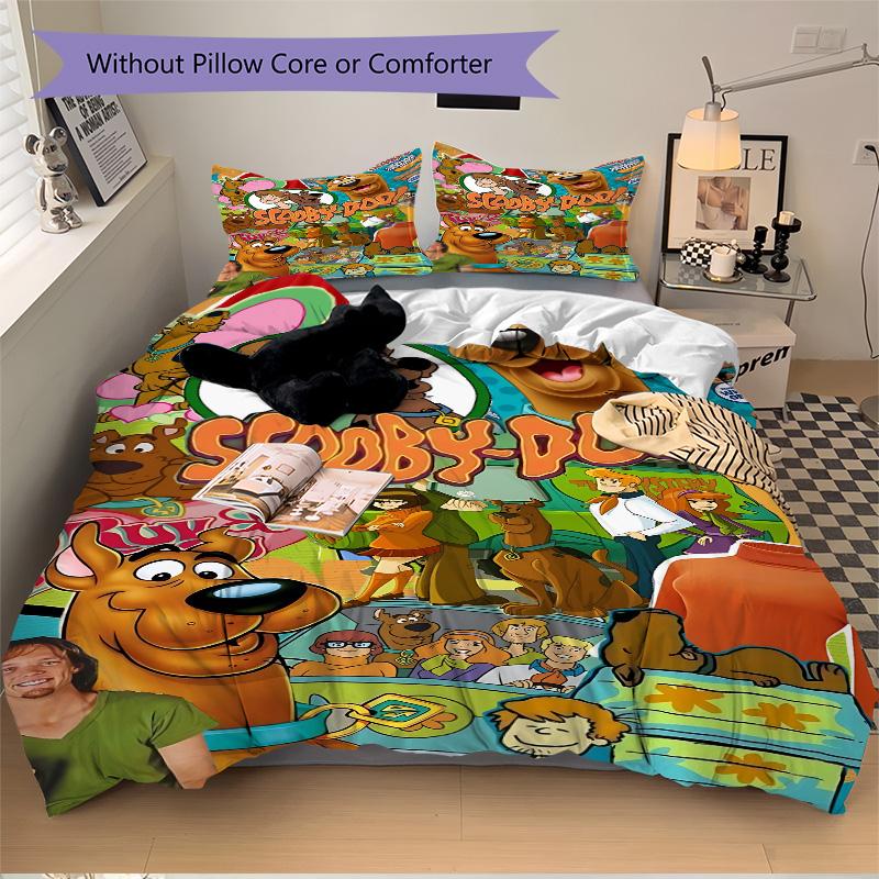 Scoobydoo Mystery Adventure Print 3Pcs Bedding Setduvet Cover With 2 Bedropillowcase Home Birthday Gift