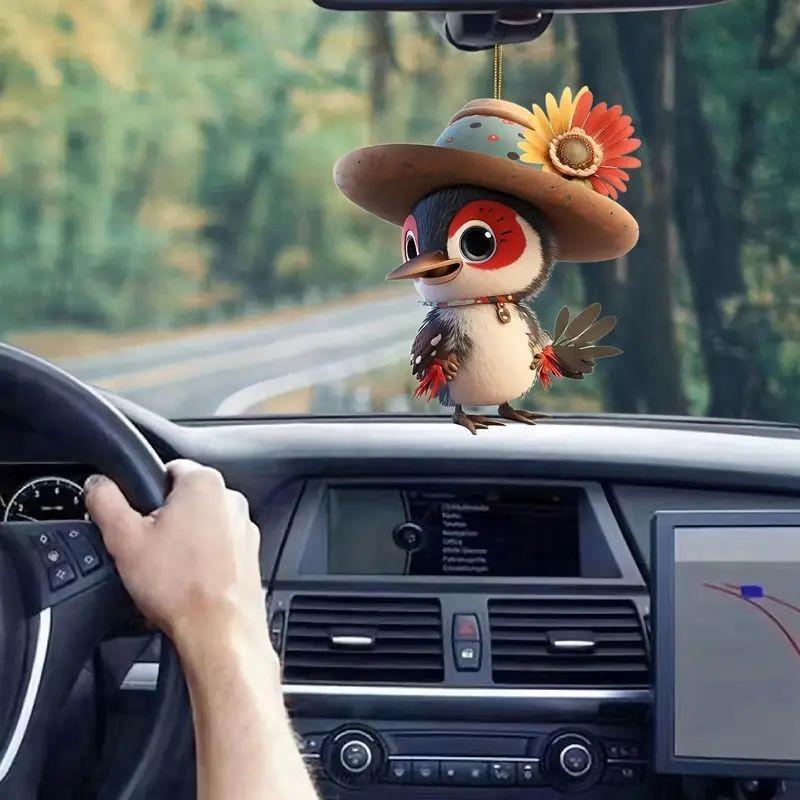 Lucky Fun Eagle Acrylic Car Pendant Colorful Style For Decorative Keychain Or Bag Charm