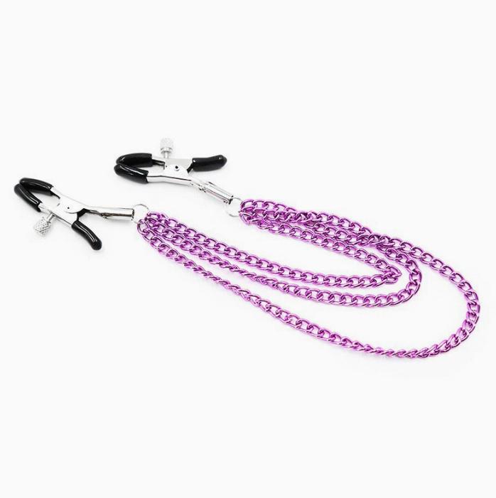 Multiple Colors Nipple Clip With Chain Stimulator Accessories Clitoris Clamps Slave Adult Games Body Clamps Bondage Nipple