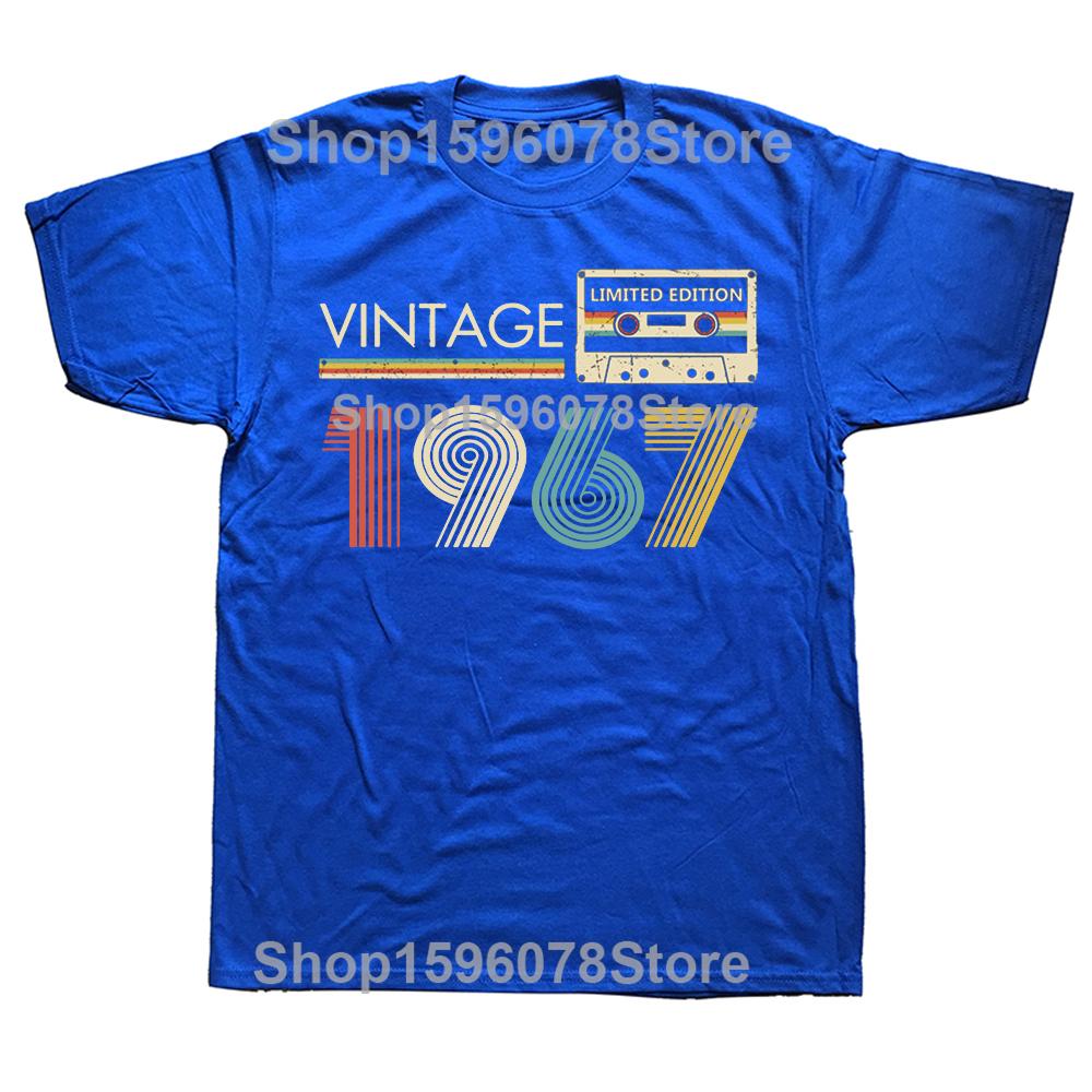 Gåvor till 59-åringar Vintage 1967 Limited Edition T-shirts Herr Dam Mode Casual T-shirt 100% Bomull Lös Överdimensionerad T-shirt