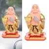 Solar Powdered Buddha Statue Flip Flap Pot Swing Toy Car Home Office Ornament
