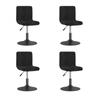 Day and Night - Day and Night Swivel Dining Chairs 4 Units Black Velvet