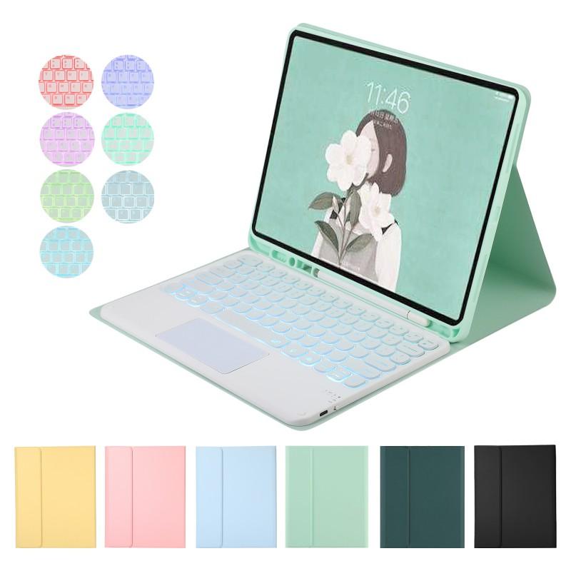 IPad 11th Gen 10.2 Inch Air 6 Pro 11 Keyboard Case With Touchpad Bluetooth Backlit TPU Full Cover
