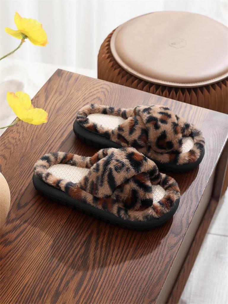 2023 Women's Suede & Furry Flat-Bottom Casual Slippers