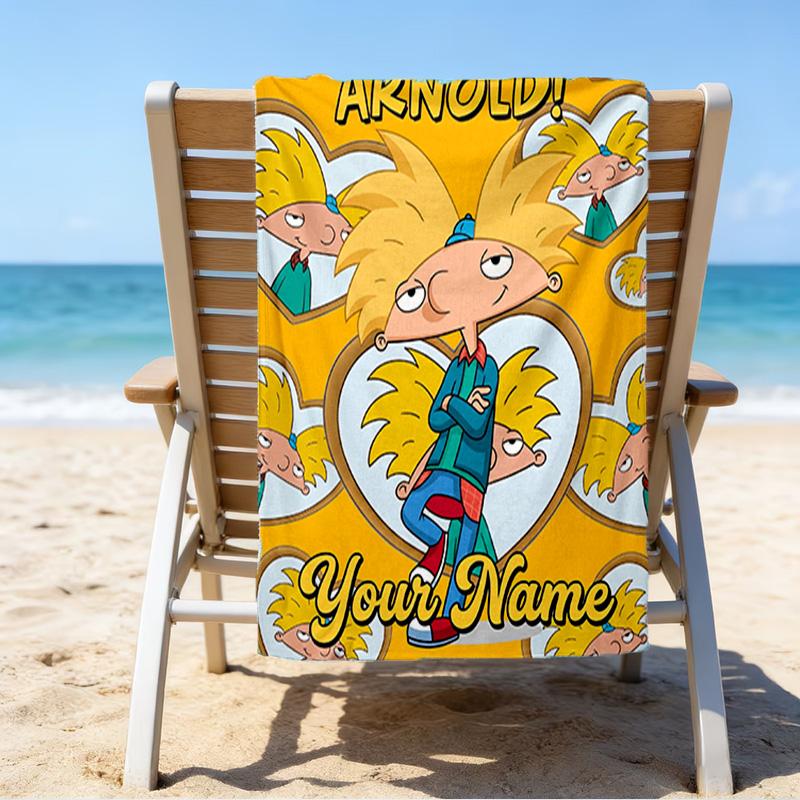 Custom Name Beach Towel Arnold Adventure Awaits Beach Towel, Soft Microfiber, Gift for Her/Him, Birthday, for Pool, Beach, Travel, Fan gifts