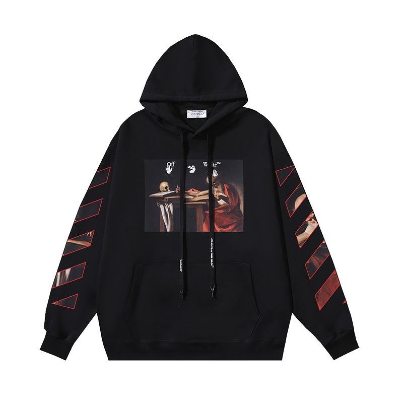 2024 A/W Caravaggio Oil Painting Arrow Stripe Hoodie