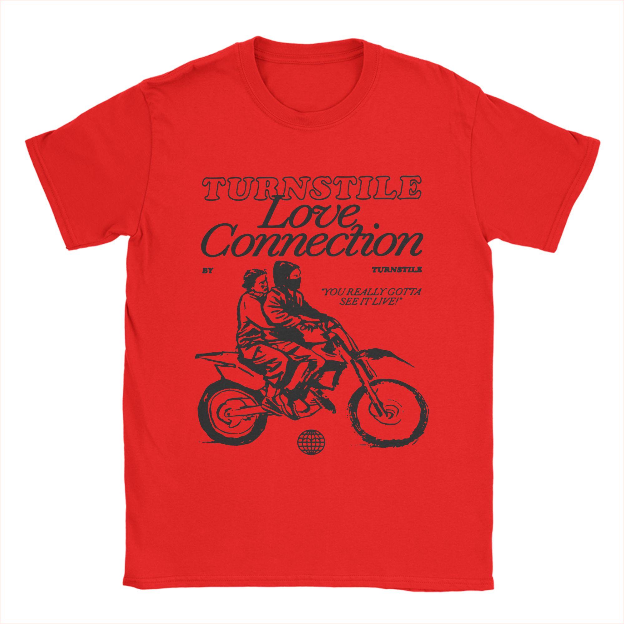 

Love Connection Unisexs T Shirt Turnstile Vintage Tee Shirt Short Sleeve Round Collar TShirts Cotton New Arrival Tops S
