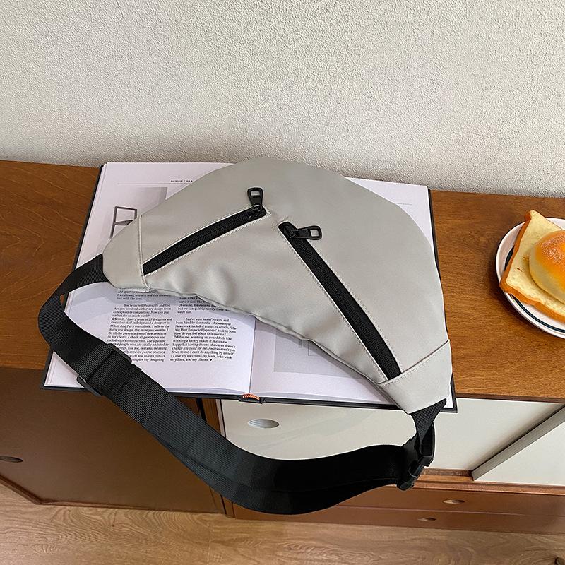 Unifarben vielseitige Knödel-Brusttasche schlichte geschlechtsneutrale Umhängetasche für Männer und Frauen lässige Umhängetasche