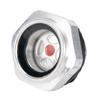 Sight Glass Oil Level Indicator with 1/2 Male Thread Aluminum Housing and High-Temperature Tempered Glass for Industrial Use